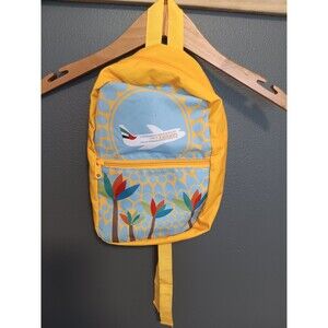 Emirates Expo 2020 Dubai Mini Backpack Yellow Blue Airline Travel 11”